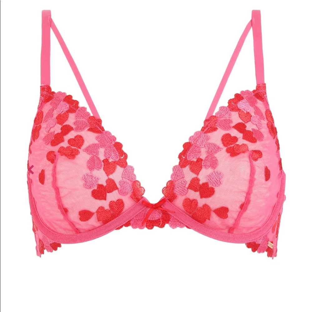 Love Vera pink underwire sexy bra. 36f 36ddd new never worn.